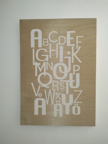 Tableau décoratif lettres ikea