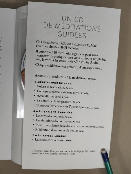 Livre Méditer jour après jour Docteur Christophe ANDRE