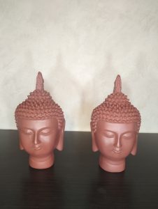 Statue tête de Bouddha x 2 d'occasion