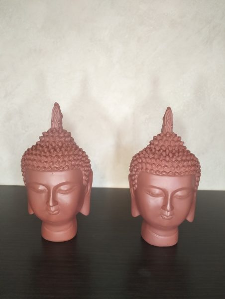 Statue tête de Bouddha x 2 d'occasion