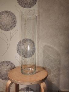 Grand vase en verre 50 cm hauteur