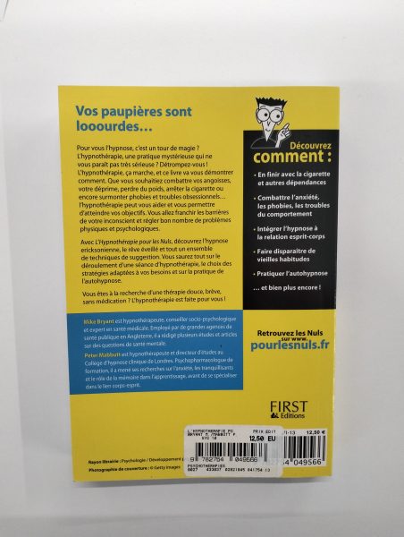 livre L'hypnothérapie pour les nuls