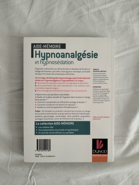Livre Hypnoanalgésie et hypnosédation
