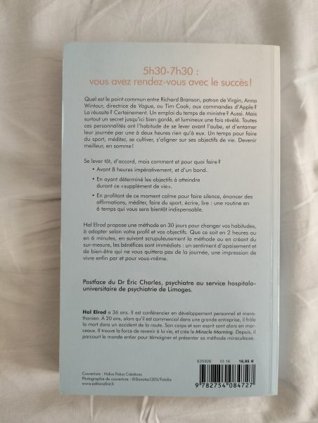 livre MIRACLE MORNING - Hal ELROYD