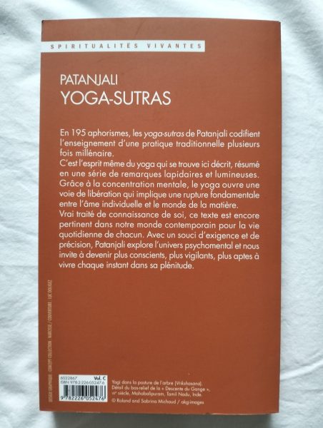 Livre "Patanjaly Yoga Sutras"