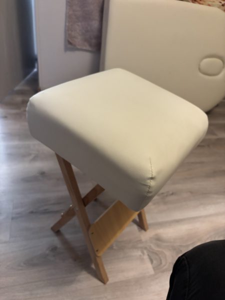 Tabouret massage blanc