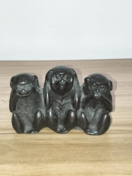Statuette 3 singes de la sagesse – déco bien-être / méditation