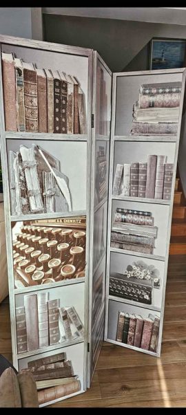 VENDU - Paravent deco bibliothèque