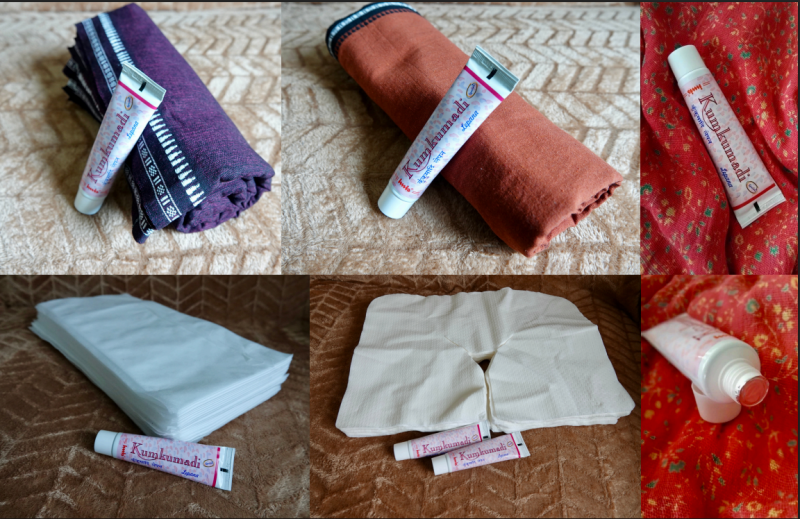 Set de massage soin Ayurveda & draps / tissus