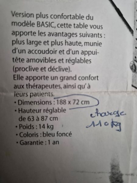 table de massage