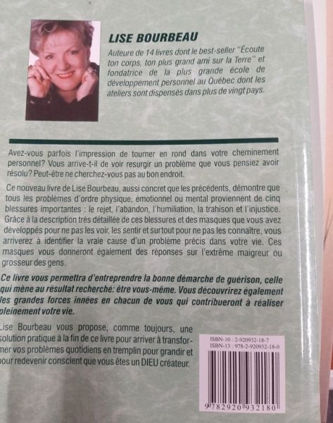 Livre Les 5 Blessures qui empêchent d'être soi-même – Lise Bourbeau