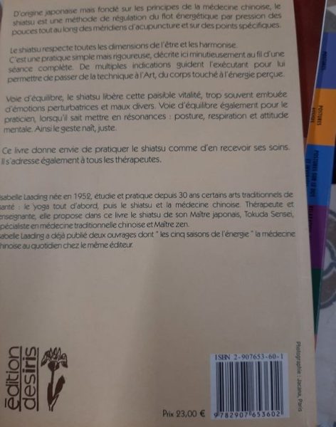 Livre Shiatsu Voie d'Équilibre – Isabelle Laading – Médecine traditionnelle chinoise