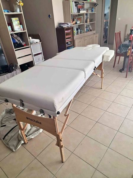Table de massage pliante blanche – Très bon état