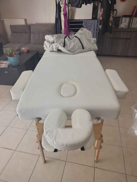 Table de massage pliante blanche – Très bon état