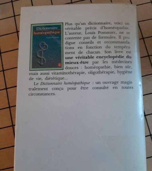 Livre Dictionnaire Homéopathique – Louis Pommier – Le Livre de Poche