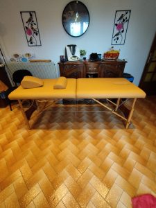 Table de massage en simili cuir