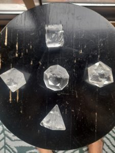 5 Solides de plalton cristal de roche